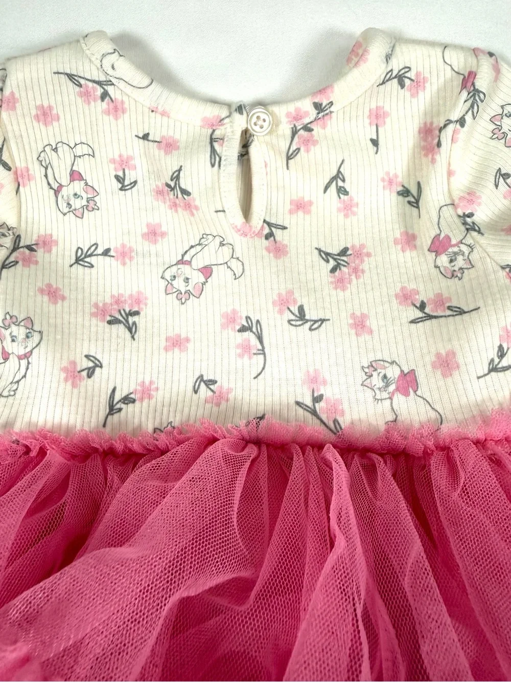 DISNEY CLASSICS Baby Girls’ Marie Tulle Tutu Floral One Piece Aristocats 3-6M